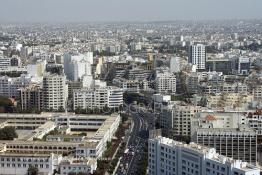 Image du Maroc Professionnelle de  Cette photo prise de la terrasse du Twin Center, nous découvre le Boulevard Zerktouni situé au centre moderne de Casablanca, Mercredi 9 Septembre 2009. (Photo / Abdeljalil Bounhar)